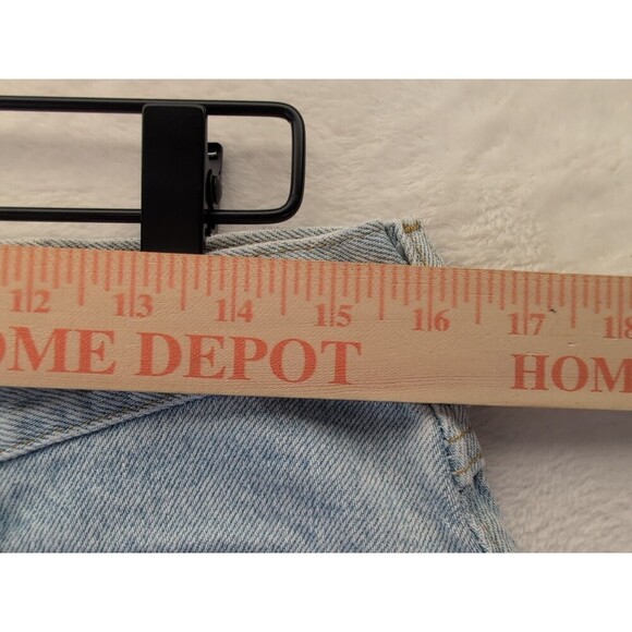 2- VTG Lee Shorts Mens 34 Made in USA 90s Riders Jeans Jorts Skate Light Wash - Picture 8 of 16